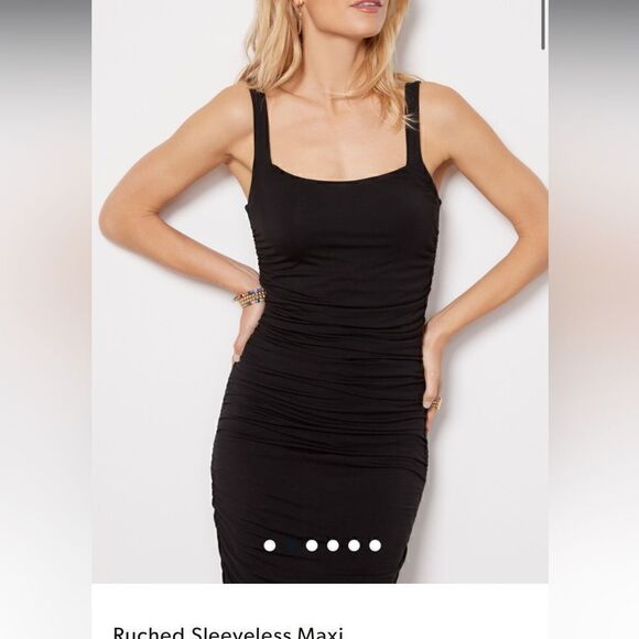 NWT GOOD AMERICAN Ruched Maxi dress XS - Picture 2 of 6